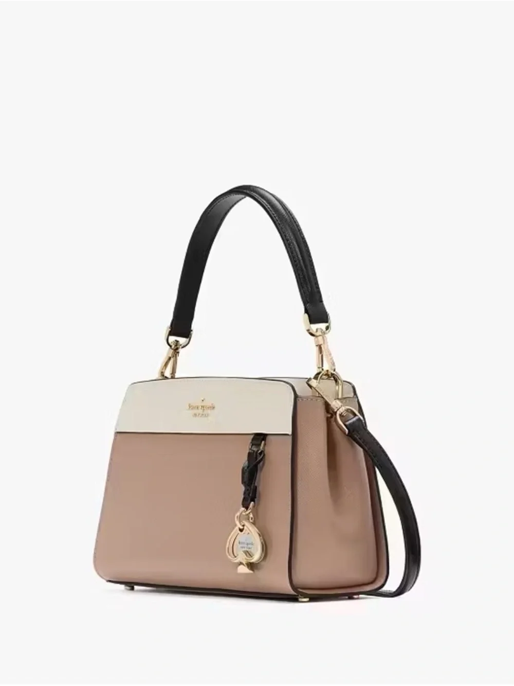 Kate Spade New York Madison Small Top Handle Satchel Bag Toasted Hazelnut